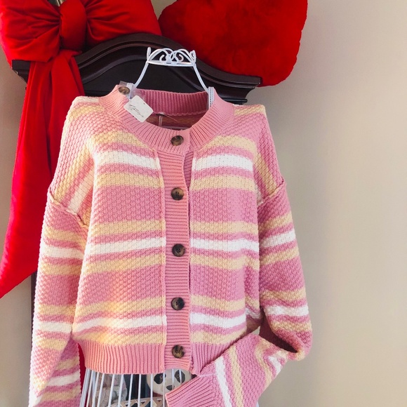 Free People Sweaters - Just in NWT Free People Women’s Lila Stripe Cardigan